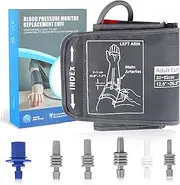 13"-21" XL Blood Pressure Cuff Arm, Wide-Range Large to Extra Large Replacement Cuff Fits L/XL Arms, 6 Sizes of Connectors Compatible with Omron and Other Brand BP Machines (Cuff Included Only)