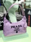 NWT Prada Re-Edition Sequin 2000 Mini Shoulder Bag Purse Clutch
