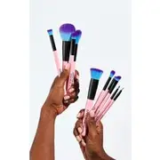 Spectrum 10 Piece Pink Essential Make Up Brush Set, Pink