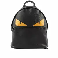 在飛比找博客來優惠-FENDI Bag Bugs 鱷魚皮怪獸眼睛牛皮後背包_展示