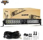 Auxbeam 5D PRO 22 Inch LED Light Bar 128W Dual Row LED Bar Lights Spot Flood