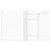 Black Planner Refill Pages 8.5x11 Undated Daily Schedule with Priorities