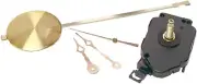 Gold Pendulum Clock Movement for 3/4-Inch Thick Surfaces, Large Size