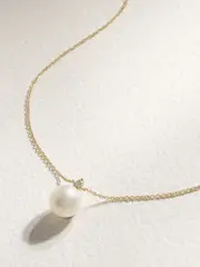 [Mizuki] Mizuki - 14-karat Gold, Pearl And Diamond Necklace - One size One size Gold