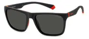 Sunglasses POLAROID PLD 2141/S BLX MATTE BLACK RED 57/18/140 UNISEX 57 mm