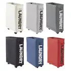 Rolling Laundry Basket with Wheels Durable Dirty Clothes Storage Basket Foldable