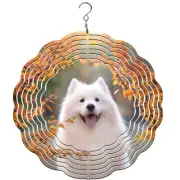 Samoyed Dog Breed Wind Spinner, yard decoration, dog wind spinner
