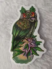 Guitar Laptop Skateboard Cannabi Pot Owl Weed Decal Sticker