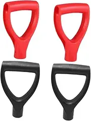 HOMSFOU 1set D Shaped Spade Handle Replacement Grips Durable Shovel Handle for Digging Raking Easy Installation Inner for Gardening Tools 4pcs