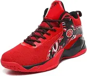 [WELRUNG] Unisex High Top Fly-weaving Running Jogging Sneakers Sports Tennis Basketball Shoes
