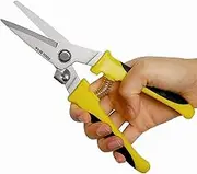 Tin Snips 8 Inch Heavy Duty Metal Cutting Shears, Multifunctional Cutting Branches, Cable Wires, Thin Iron, Cardboard