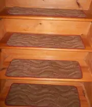 16 Step 9" x 30" Stair Treads Staircase WOOL BLEND CARPET .