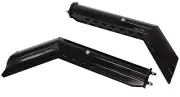 Truck Trailer Black Spring-Loaded Mud Flap Hanger Angled 2-1/2" Bolt Spacing