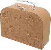 TEHAUX Children's Educational Suitcase Diy Drawing Case Paperboard Graffiti Suitcase Storage Box Boys and Girls' Art Toy