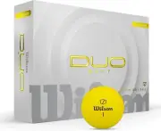 Wilson Staff 2025 Duo Soft Golf Balls - World's Softest Golf Ball - Matte Yellow