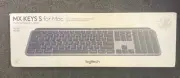Logitech MX Keys S for Mac Wireless Keyboard Bluetooth USB C Rechargeable SEALED