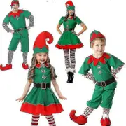 Christmas Parent-child Outfit Toddler Holiday Elf Costume Toddler Christmas Outfit Santa"s Costume-YuJia BOY 110