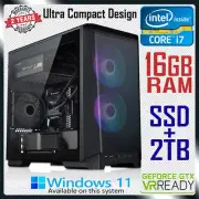 Intel Core i7 Quad Gaming PC Computer RTX 3060Ti 16GB RAM SSD + 2TB Desktop