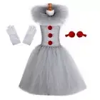 Clown Costume for Girls Scary Halloween Clown Costume Dress Up,Clown Makeup