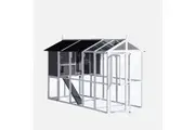 YES4PETS Grey XXL Chicken Coop Rabbit Guinea Pig Hutch Ferret Hen Cat Bird House