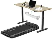 [Lifespan Fitness] V-Fold Treadmill with Cable Management ErgoDesk Automatic 180 cm Standing Desk, Oak/Black