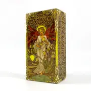 Golden Art Nouveau Tarot Cards 78PCS Cards For Beginners,Fun And Meaningful Card Games For Family And Friends Party