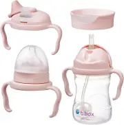 B.Box Bottle to Cup Transition Value Pack, Blush, 240 Ml Capacity (Pack of 4)