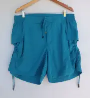 New Autograph Boardshorts 14 Womens Elastic Waist Blue Swim Shorts Beach Cargo