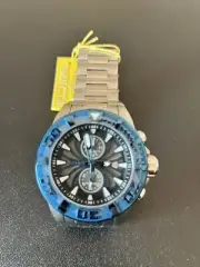 Invicta Mens 12309 Pro Diver Chronograph Black Textured Dial Stainless Steel