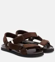 [The Attico] The Attico Salinas suede sandals AU 11 brown