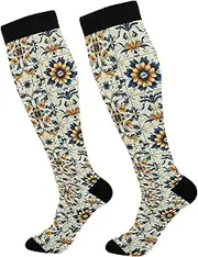 [Caihoyu] Compression Socks For Women & Men Knee High Compression Socks Support for Sport Running Hiking Fitness Casual at Home