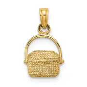 14K Yellow Gold 2-D Nantucket Basket Charm