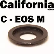 C to EOS M Lens Adapter EF-M C-Mount CCTV Cine Mirrorless Camera Body M50 M100
