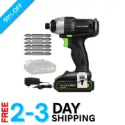 Powerful 20V Lithium Ion Impact Driver - Variable Speed, Tool-less Bit Change