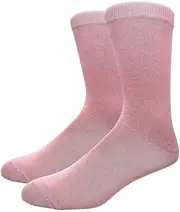 [COUVER] Men's Classic Cotton Solid Plain Crew Dress Socks