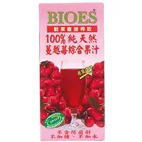 在飛比找蝦皮商城優惠-BIOES囍瑞 100%純天然蔓越莓綜合果汁[箱購] 1L 