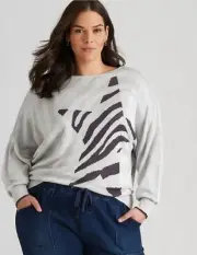 Autograph 3/4 Sleeve Jacquard Star Jumper sz 24 combine free post welcome