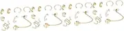 [RORPOIR] 2 Sets Pearl Ear Clip Set Pearl Earrings for Women Ornament Earrings Jewelry for Women Earrings Non Piercing Ear Jewelry Non Piercing Ear Clip Ear Hook Cuff Clip on Earrings Golden