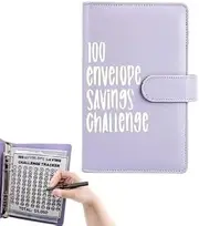 100 Envelope Challenge Binder | Easy and Fun Way to Save $5,050, Savings Challenges Binder, 100 Day Cash Envelope Challenge Binder, Savings Challenges Book for Budgeting Planner & Saving Money