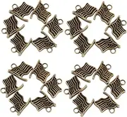 [ULDIGI] Diy American Flag Charms Alloy Pendants Vintage Necklace Charms Set Flag Jewelry