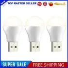 3pcs USB Plug Night Bulb Small Book Lamps LED Reading Light (Warm Light)