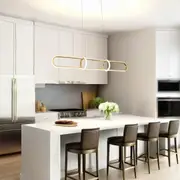 Modern LED Pendant Light CCT 30w Black, Brass