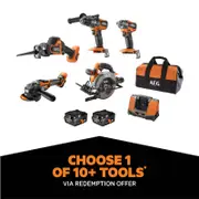 AEG 18V 4.0Ah 5 Piece FUSION Brushless Kit