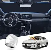 T TGBROS Windshield Sun Shade for 2021-2024 2025 Kia K5 Sedan, GT-Line, GT Accessories Foldable Sun Shield Reflective Polyester Custom Fit Sun Visor Cover Block Heat and Sun Protection