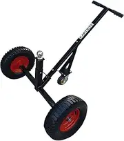 Kartrite 3-Wheel Trailer Dolly Carbon Steel Trailer Mover Adjustable Ball Hitch 1000lbs Tongue Capacity 40cm Pneumatic Tyres & Universal Wheel for Moving Caravans Boats & Trailers