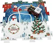 Assembling Puzzle Toys Xmas Train Puzzle Christmas Train Tracks DIY Car Tracks for Toddlers No Battery Required