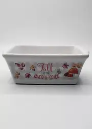 Royal Norfolk Fall Harvest Decorative Ceramic Mini Baking Loaf Pan