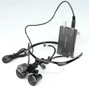 HCSC 3.5X R Binocular Headlight Dental Loupe Surgery Surgical Magnifier Medical Operation Loupe With Led Lamp Light Black
