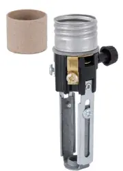 B&P Lamp Adjustable height ( 4" to 5 1/2"), On/Off Turn-knob Candle Socket