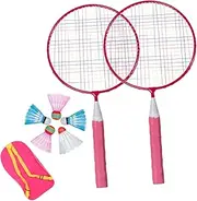 NOLITOY 1 Set Durable Badminton Racket Set for Rackets Shuttlecocks Backpack Indoor and Outdoor Game for Aged Enhances Athletic Skills and Coordination